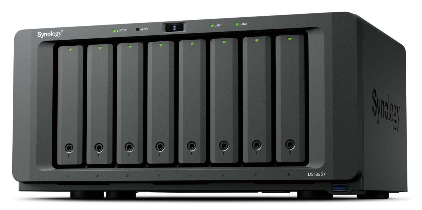 【純正HDD＆国内保守付】新品 Synology(シノロジー) DiskStation DS1825+ 16GB HDD12TBx8 RAID6 24時間365日オンサイト5年保守&アプリケーションサポート